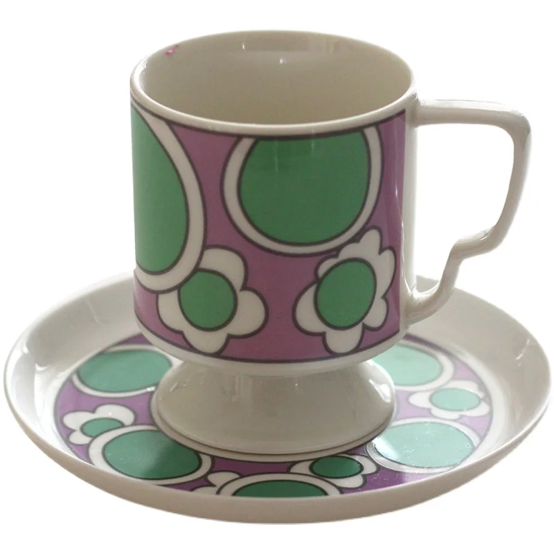 

High Foot Coffee Set Good-looking Cup Afternoon Tea Cup and Saucer Set