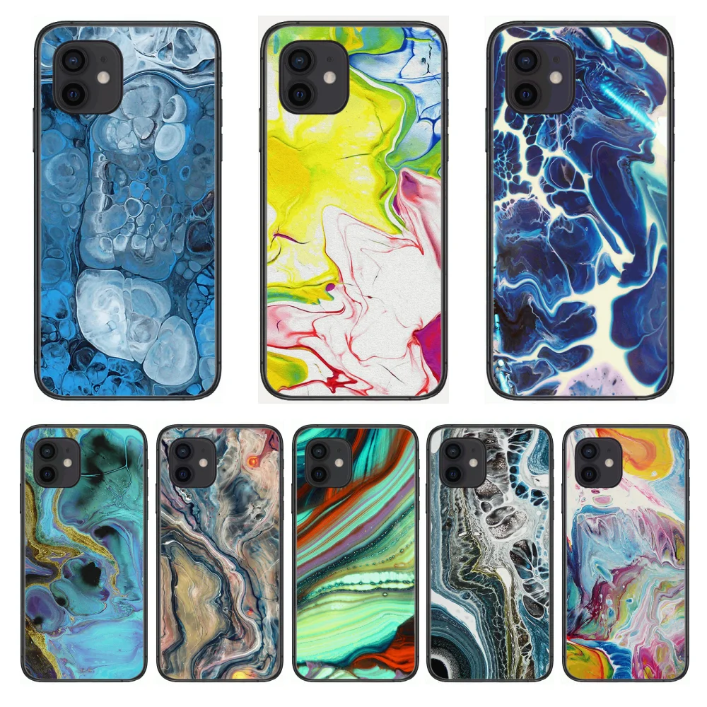 

Abstract style Style Phone Case cover For iphone 12 pro max 11 8 7 6 s XR PLUS X XS SE 2020 mini black cell shell