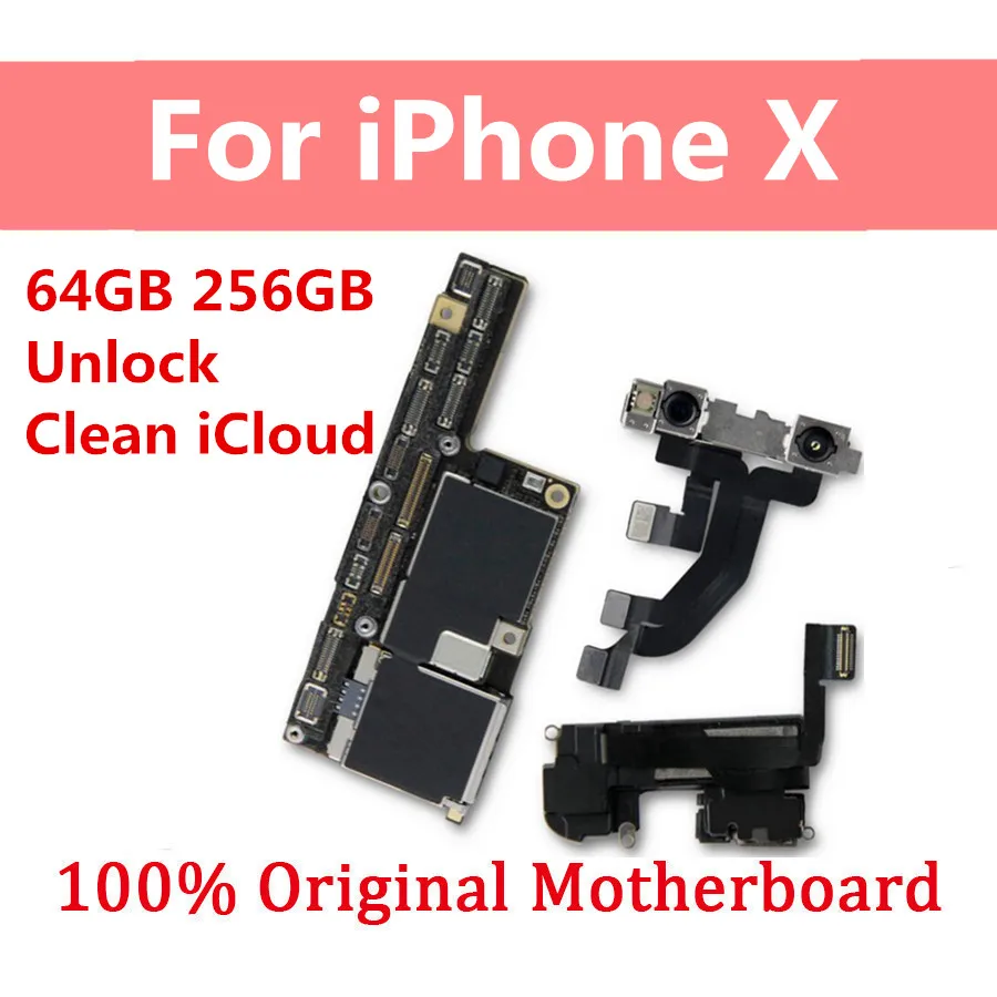 Разблокированная материнская плата для iPhone X, материнская плата с/без лица ID для iPhone X, материнская плата с полным чипом, система IOS протестирована хорошо