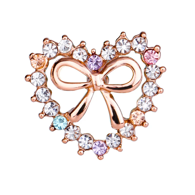 

Love bow element Brooch copper alloy plating rose gold fashion accessories