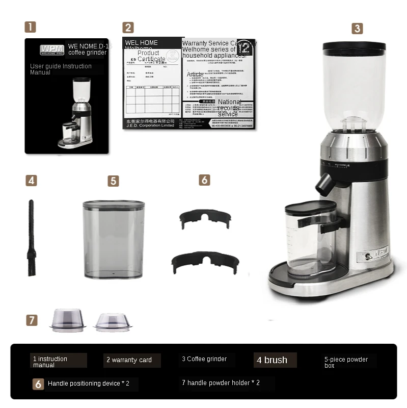 

Talian Coffee Grinders Electric Coffee Grinder Espresso 25 Files Adjustable Thickness 250g Electric Coffee Mill Machine