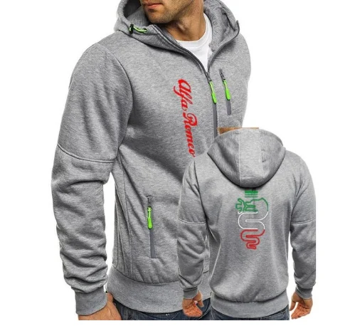 

2020 Autumn Brand Men Wear alfa romeo Printed Hoodie Men'S Drawstring Leisure Slim Jacket Cardigan tracksuit Coat Sweatshirts