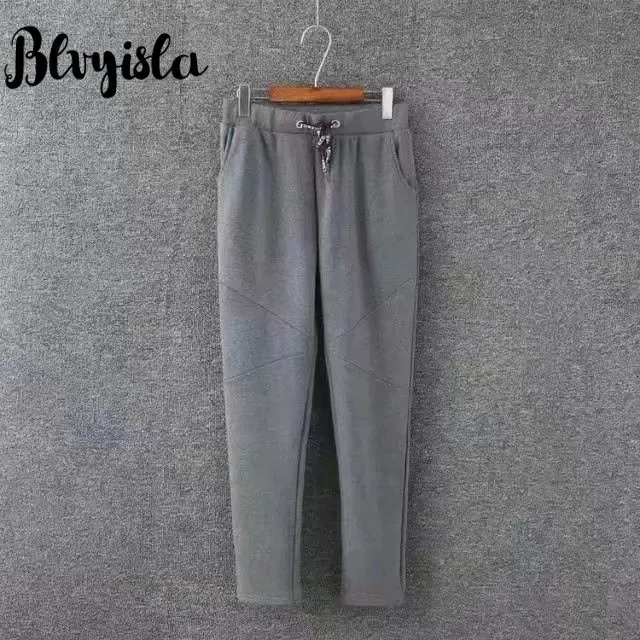 Blvyisla 3XL размера плюс потрясающие зимние теплые флисовые облегающие зауженные