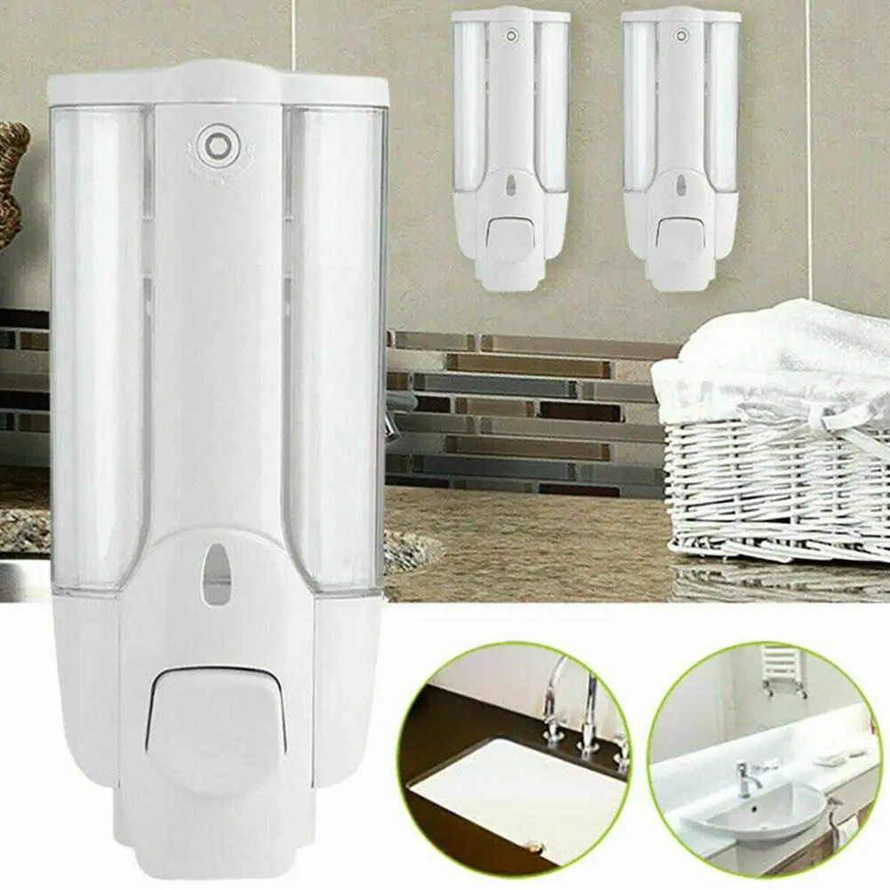 

Self Adhesive Soap Dispenser Wall Mounted Manual Soap Bathroom Shampoo Liquid Shower Dispenser Gel Holder Dispenser R6i4