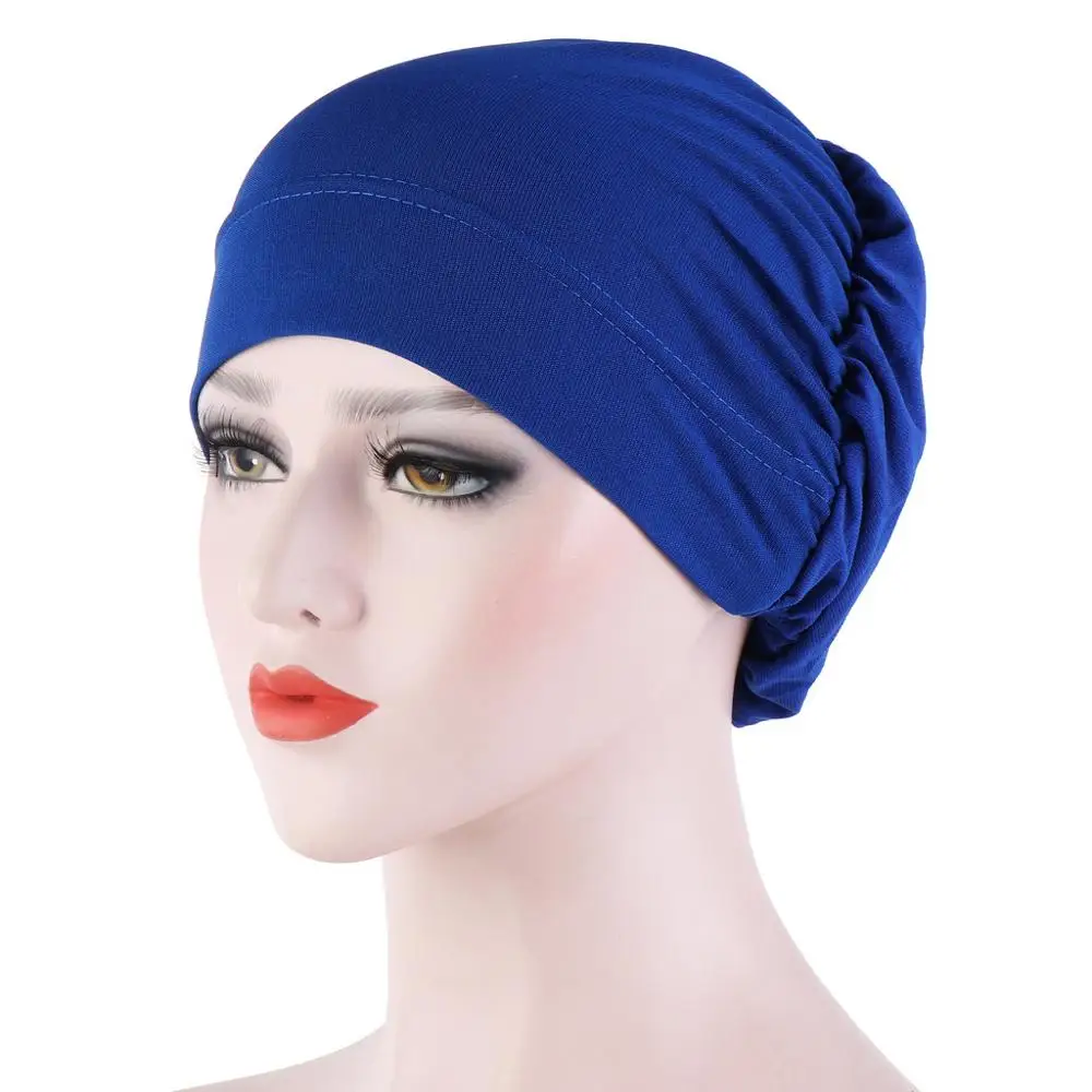 Multicolor Linen Inner Caps for Hijab Solid Cotton Muslim Turban Bonnet Ready To Wear Wrap Head Hijabs Cap Islamic Accessories |