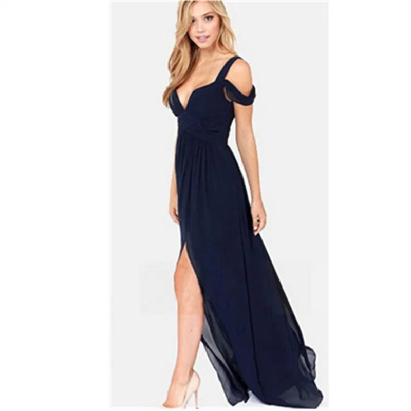 

navy blue Temperament Bridesmaid long sister group dress 2021 bride Bridesmaid dress many kinds of long Party dinner dress gowns