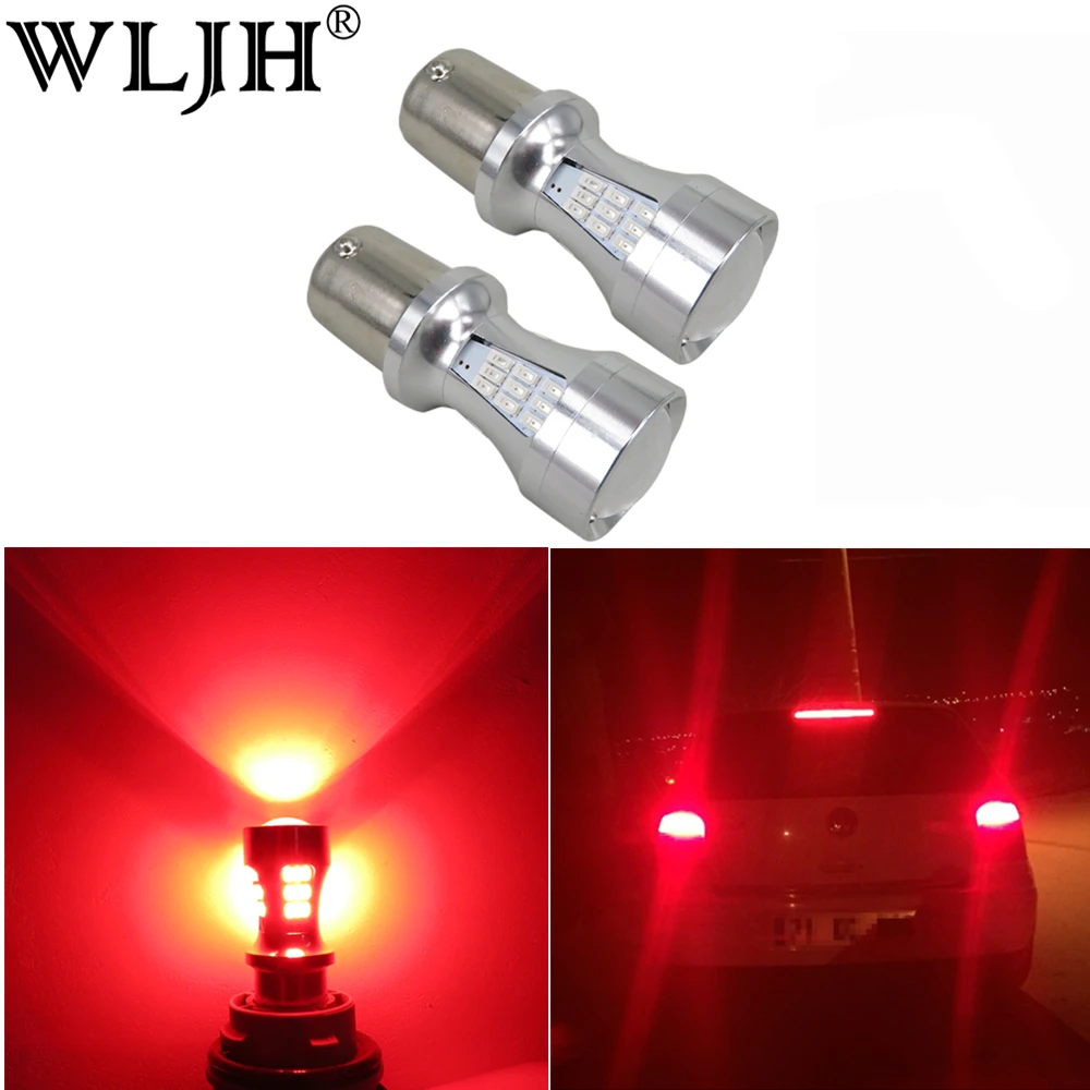 WLJH 2x12V 24V 3014 Чип светодиодный BA15S 1156 S25 P21W авто DRL Дневной светильник Резервное