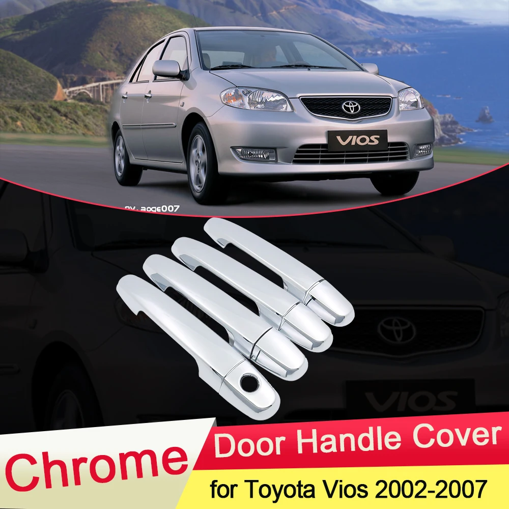 Для Toyota Soluna Vios XP40 Limo 2002 2003 2004 2005 2006 2007 2008 хромированная дверная ручка накладка