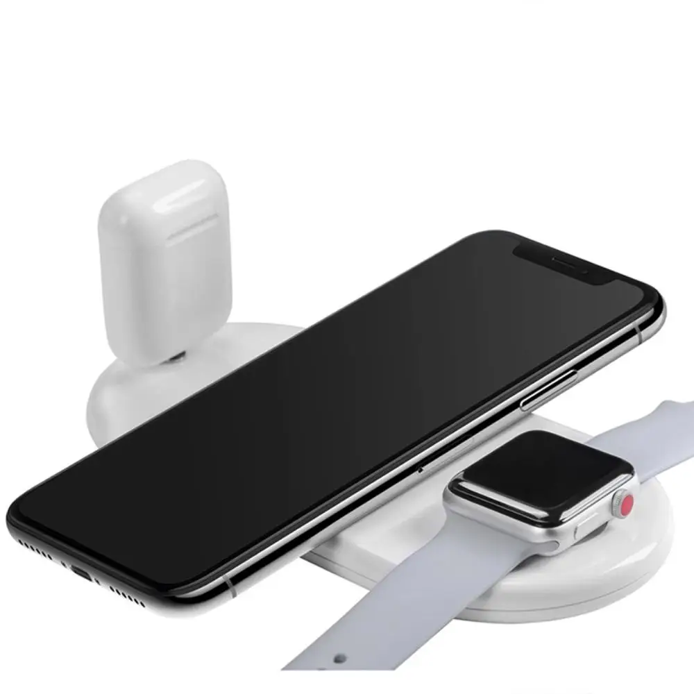 Qi 3 в 1 быстрая Беспроводная зарядная площадка для телефона QC3.0 зарядное