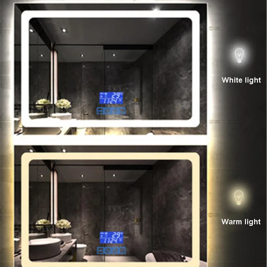 CTL300 Smart Wall Mounted Bathroom Mirror Rectangular Touch Switch Anti-fog With Led Light 110V/220V (700x900mm) | Обустройство дома