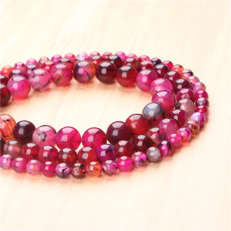 

Natural Rose Dragon Agate 4/6/8/10/12mm Bead Round Bead Spacer Jewelry Bead Loose Beads For Jewelry Making DIY Bracelet