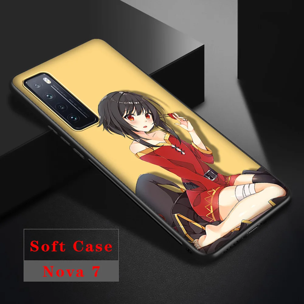 WEBBEDEPP аниме KonoSuba Megumin TPU мягкий чехол для Huawei P8 P9 P10 P20 P30 Y5 Y6 Y7 Y9 P smart Lite Pro Prime Mini |