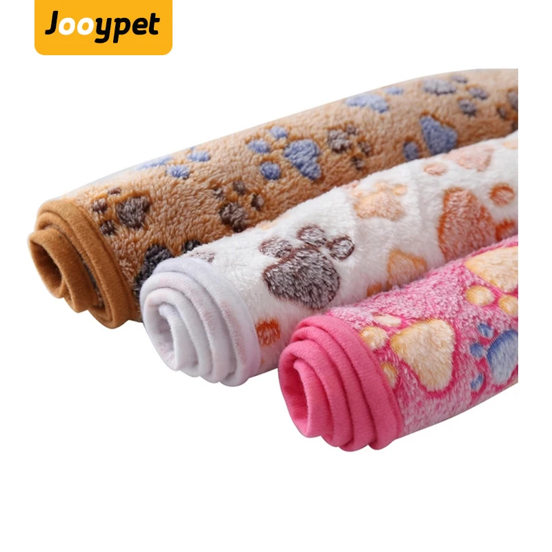 JOOYPET милое теплое одеяло для сна с принтом в виде лап собак кошек щенков флисовое