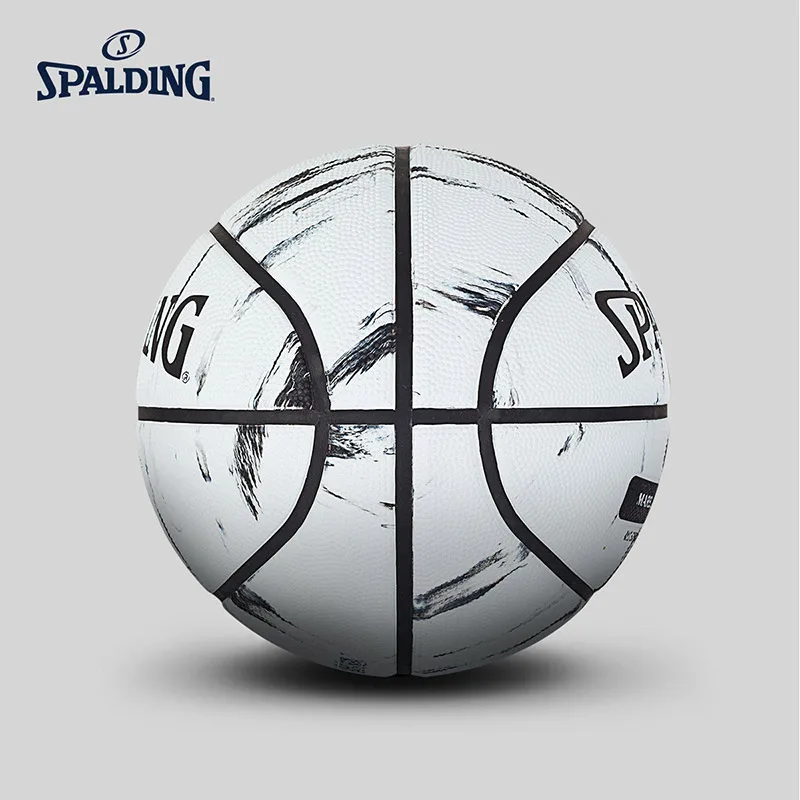 SPALDING, баскетбольный мяч серии NBA, Официальный Размер 7, резиновый материал, наружный мужской матч, мяч 83-635Y