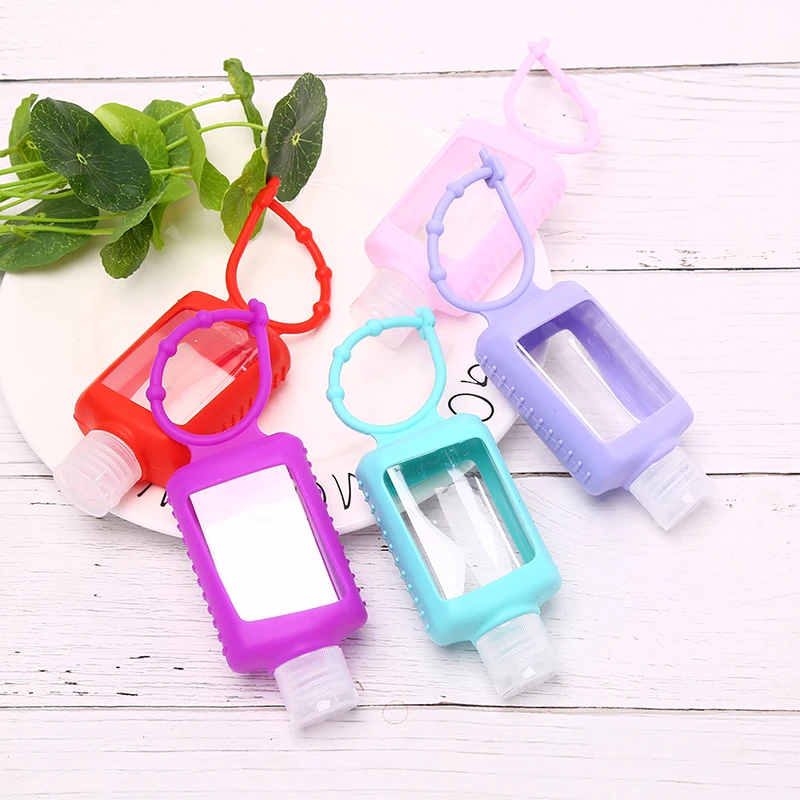 

1pc 60ML Portable Travel Empty Bottle Cosmetic Refillable Bottle with Silicone Holder