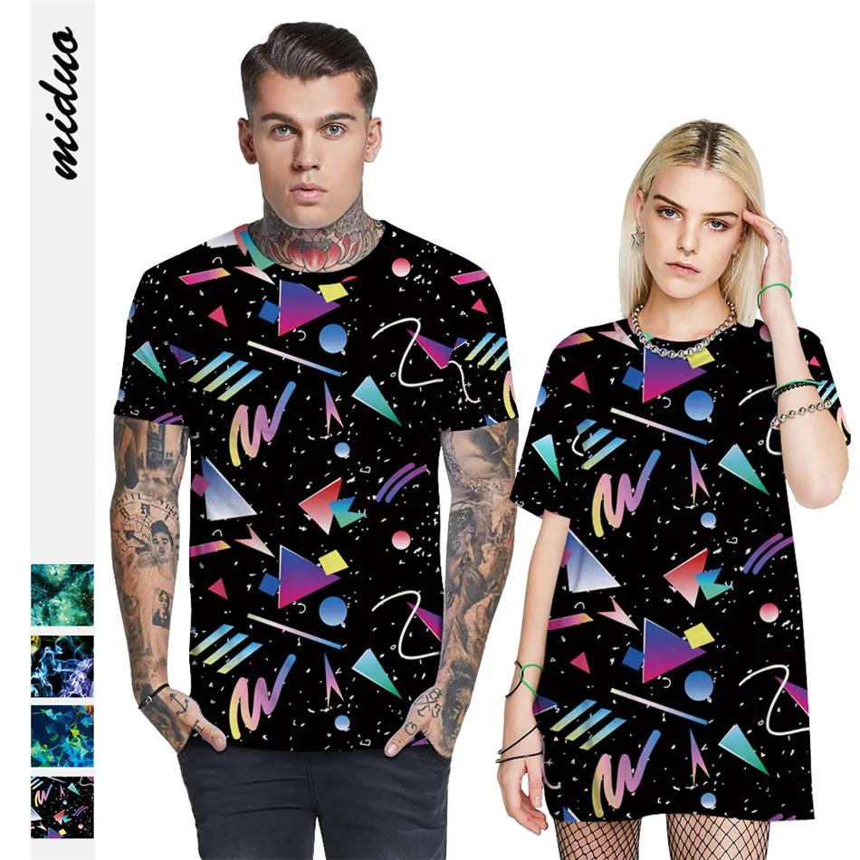 Футболка Мужская/женская с 3D принтом летняя футболка в стиле Харадзюку красочным