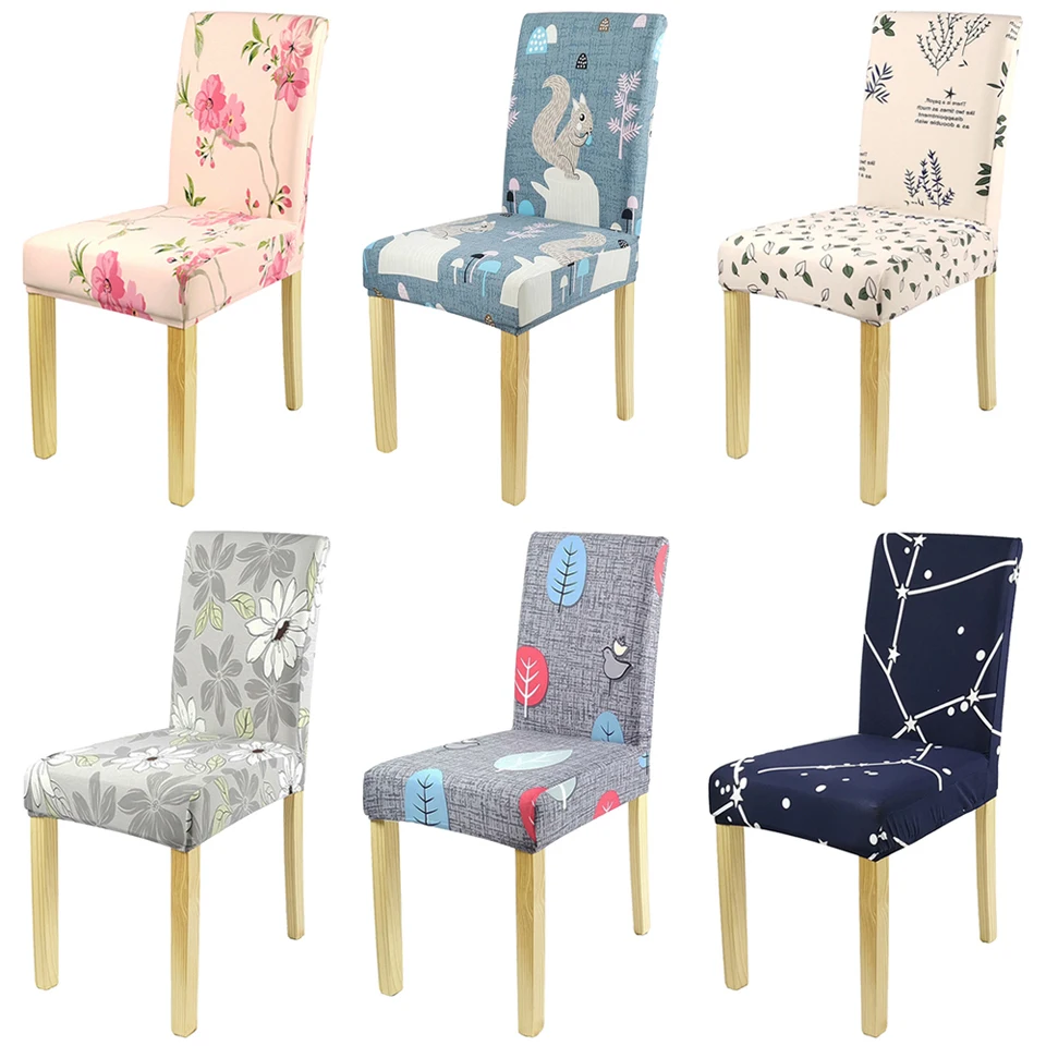 Чехлы на стул в цветочек эластичный чехол из спандекса чехлы стулья для столовой