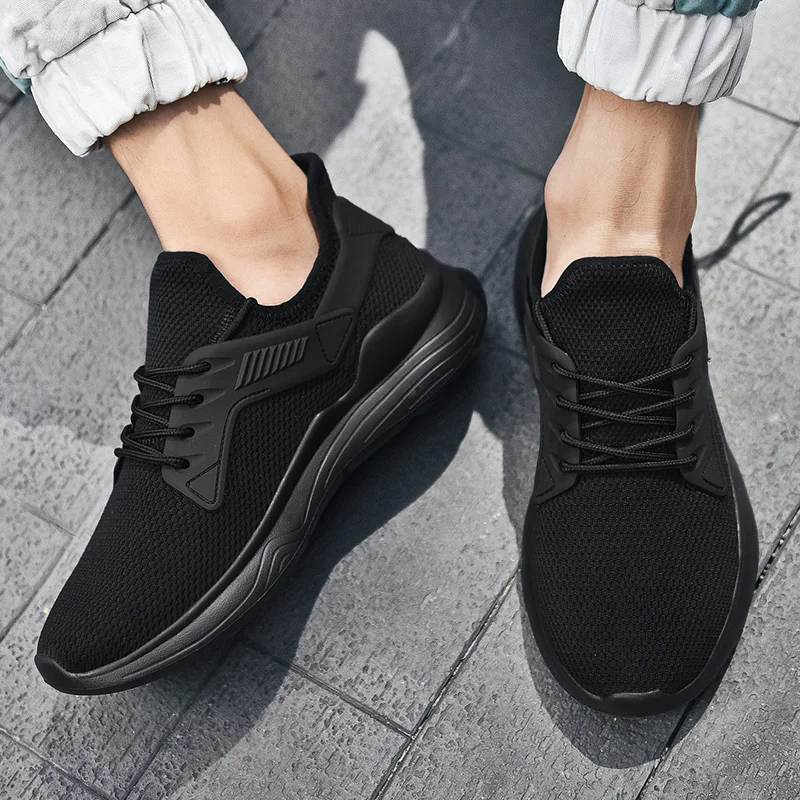 

Sneaker Male Sapatos Casual Black Shoes Solid White Fashion Knitting Men Fashionable Sports Sneakers Male 39 S Sport For