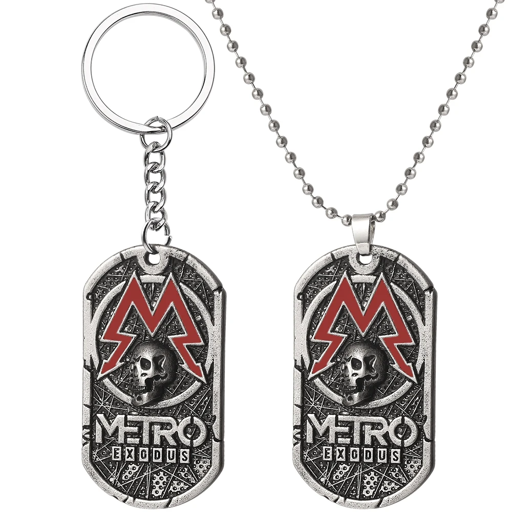 Горячие игры Metro Exodus 2033 брелок Панк Металлический винтажный сувенир кулон бирка