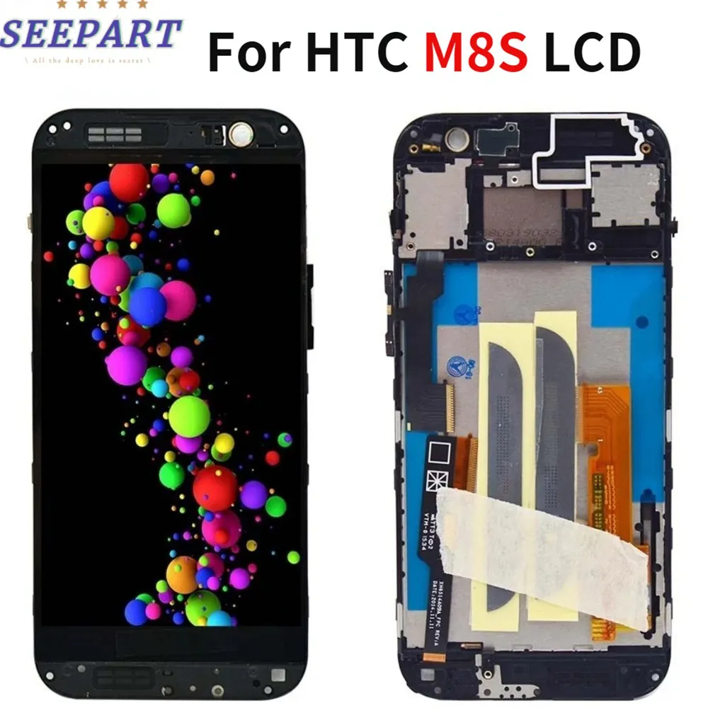 

Test Working LCD For HTC M8S LCD Screen Display With Frame Touch Panel Digitizer Assembly Repalcement Parts One M8S LCD + Tools