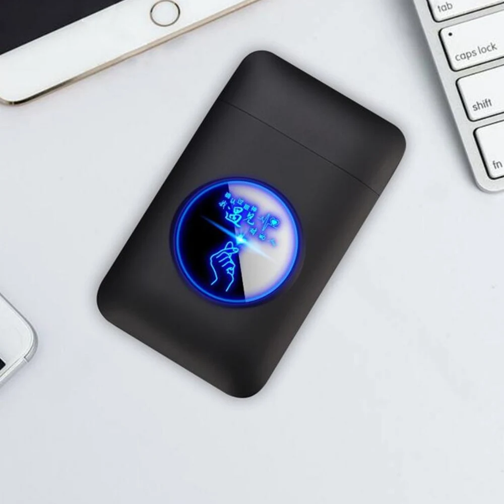 Чехол с USB зажигалкой и прикуривателем креативный графический дисплей зарядка