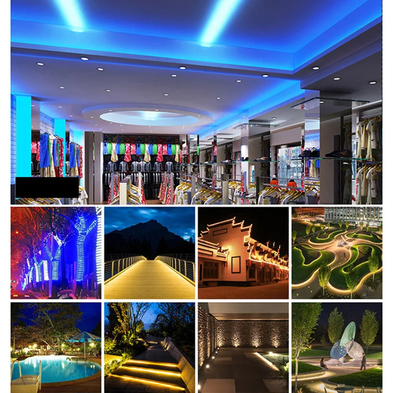 

Flexible LED Lights IP65 30 LEDs with Remote Control Rope Lights Bluetooth Music Lights for KTV Home Decor @LS