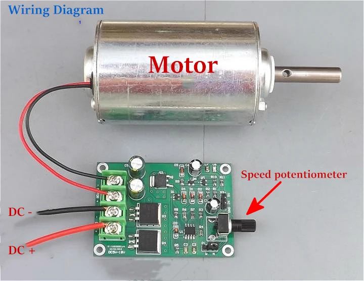 

DC 5-18V 12A PWM Motor Speed Controller Board Module Adjustment Potentiometer