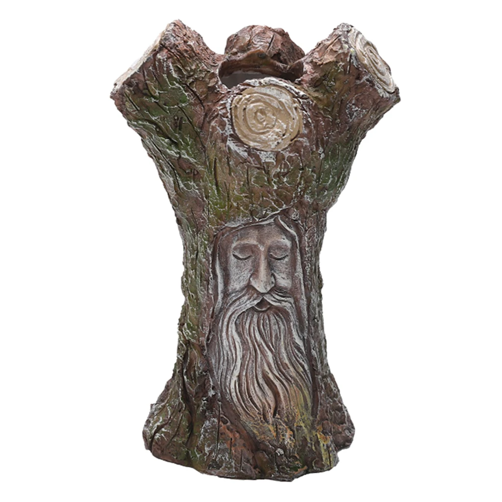 

Old Tree Man Planter Flower Pot with Drainage Hole Pencil Pen Holder, Home Office Party Ornament Christmas Birthday Gift