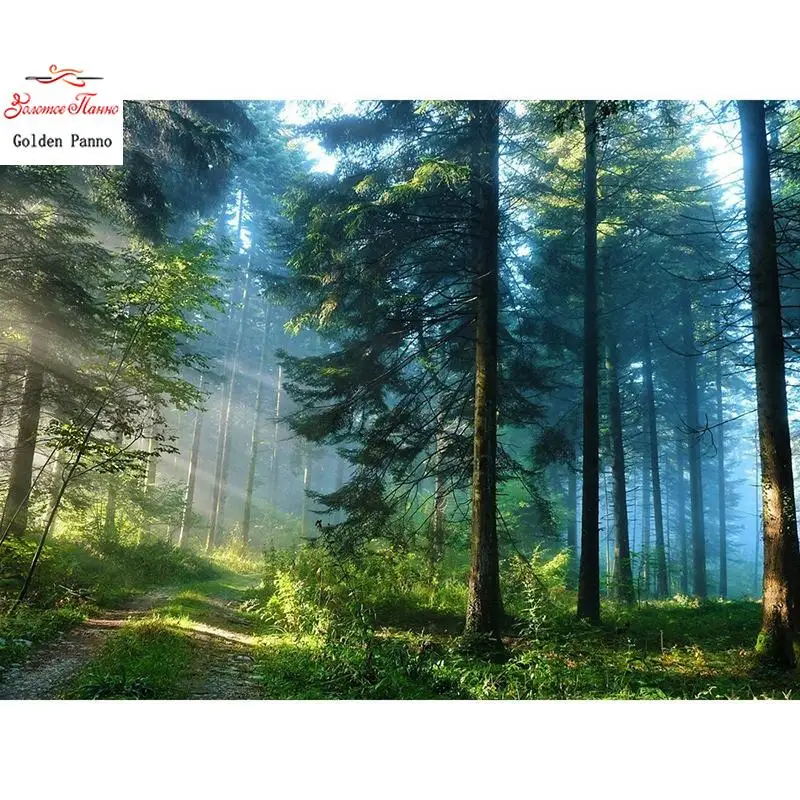 Diamond Painting Landscape Full Square Diamond Embroidery Forest Cross Stitch Decoration Home Picture Rhinestones