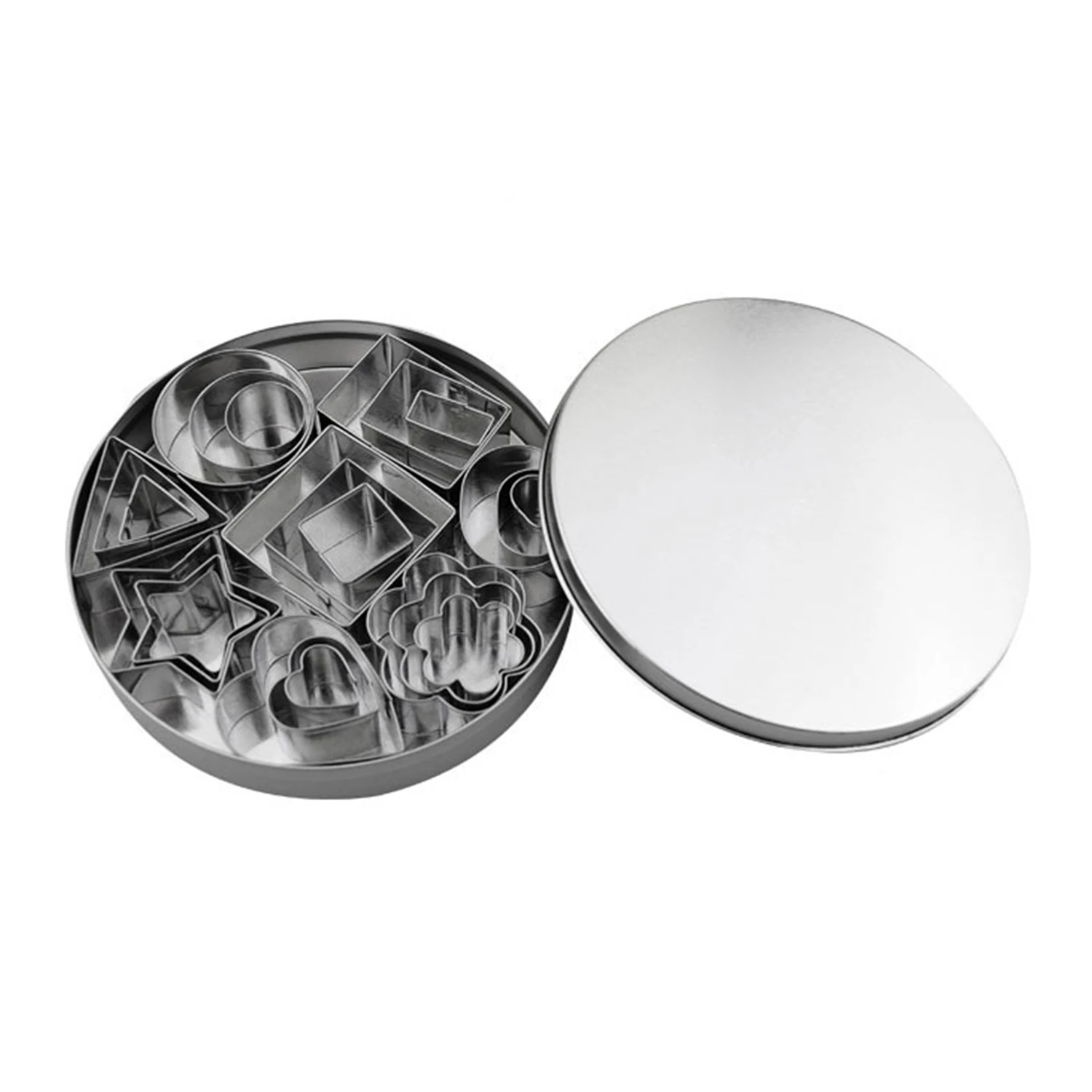 24 шт. набор резаков для печенья с Нержавеющая сталь коробка в виде