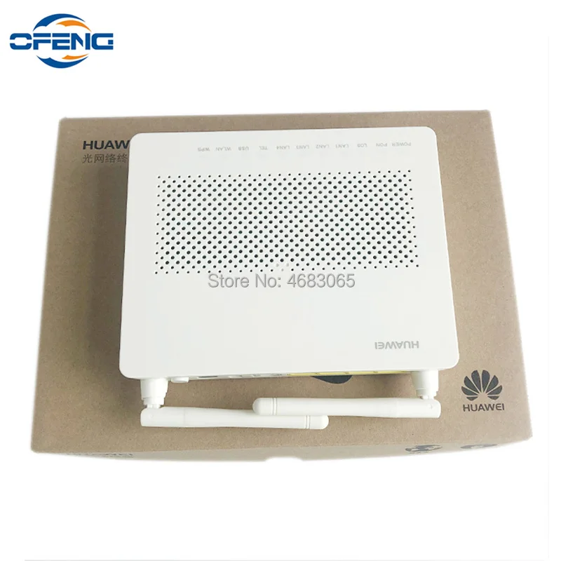 30 шт. модем Huawei MINI HG8546M GPON ONT ONU 1GE + 3FE 1USB 1TEL Wifi с антеннами английская