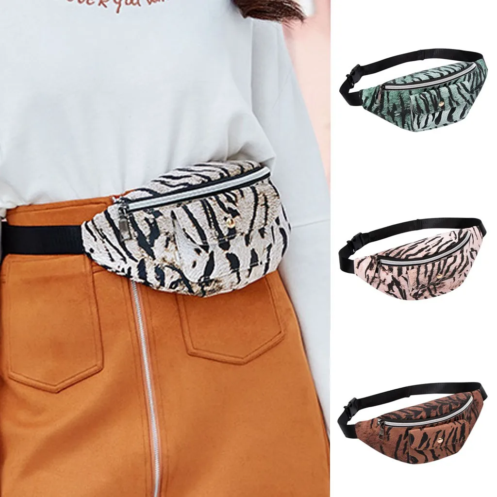 Новая роскошная брендовая поясная сумка Женская леопардовая на бедрах для