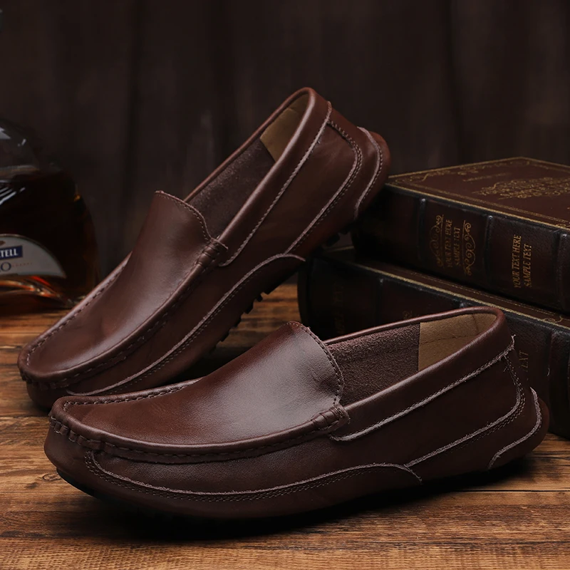 

Zapatos Casuales Para Hombre De Cuero Men Casual Shoes 2020 Mens Leather Sneakers Loafers For Sapato Masculino Leisure