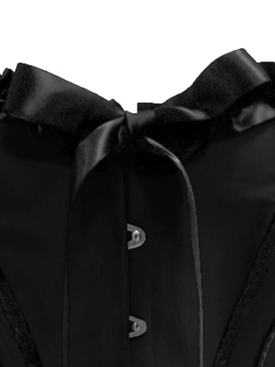 

Vintage Bustier Corset Women Gothic Sexy Lingerie Top Overbust Slim Solid Black Corsets Lace Up Body Shaping Corselets Underwear