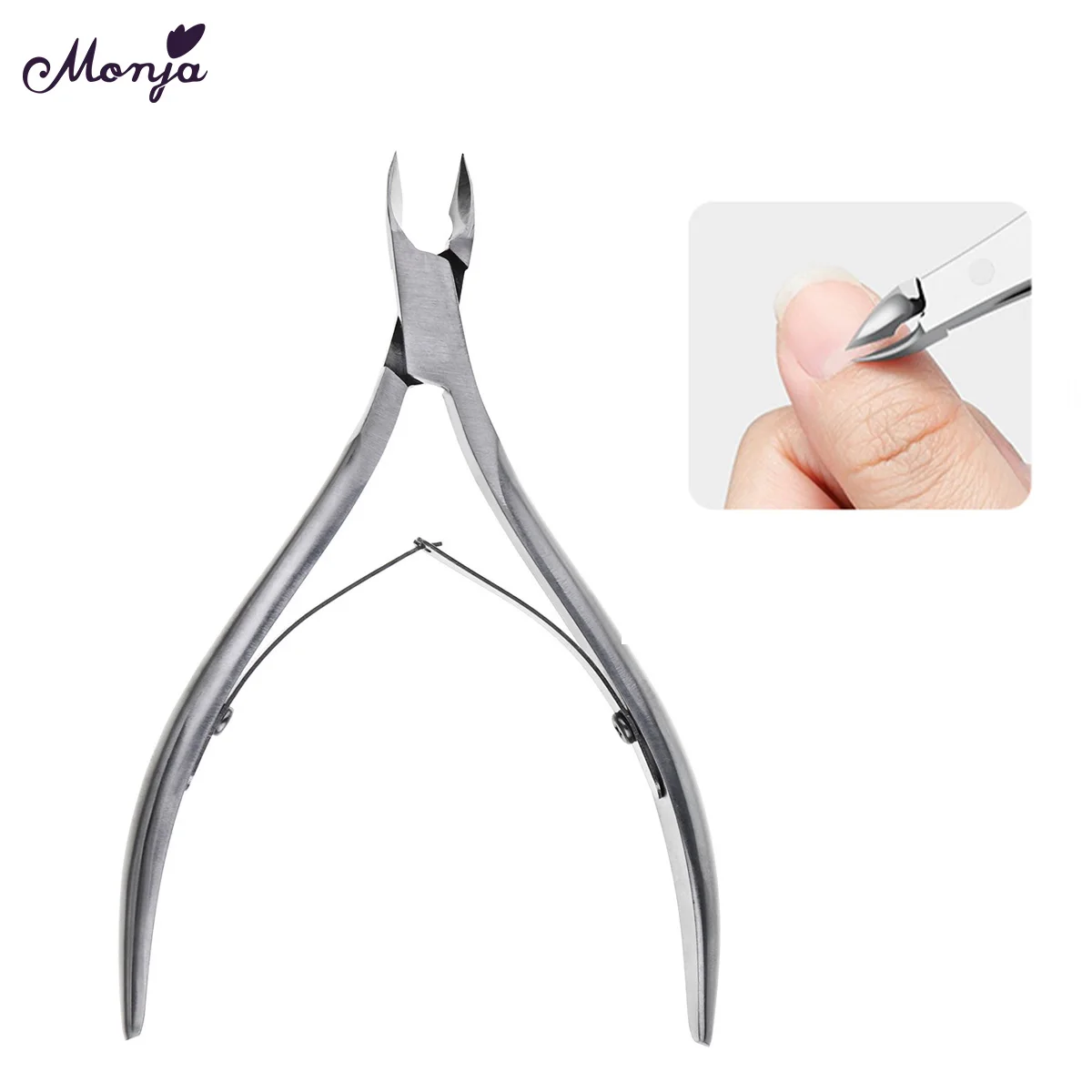 Monja ноготь искусство серебро Металл Нержавеющая сталь кусачки резак мертвая кожа