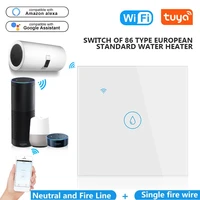 tuya 20a water heater switch smart wifi wall touch switch 86 tape eu timing remote control with google home alexa liveneutral