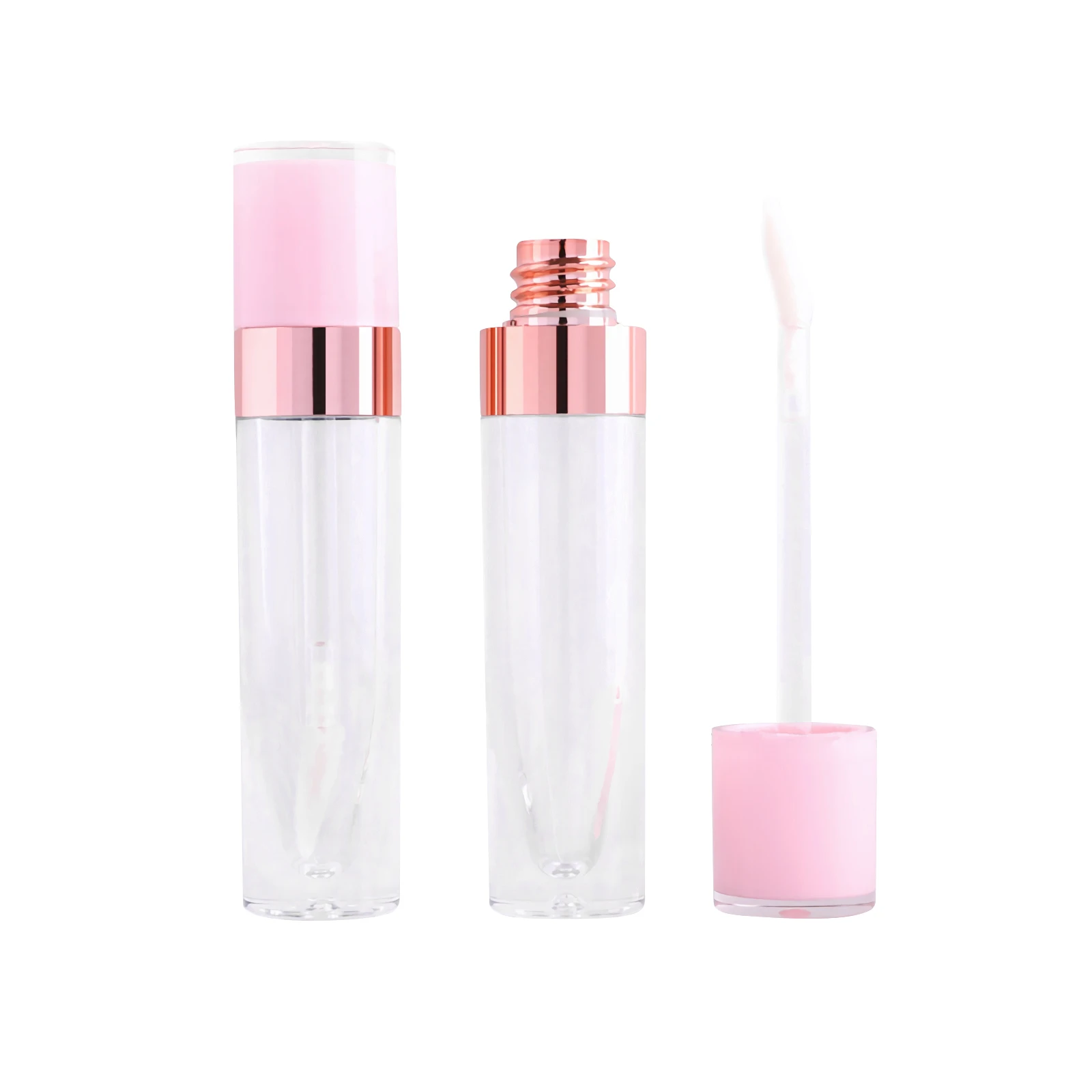

5 Pieces 8ml Empty Lip Gloss Bottle Clear Lip Balm Container With Rubber Stopper Women Girls Diy Tool Refillable Vials