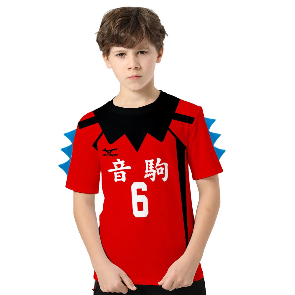 

Аниме Haikyuu! 3D печать футболка, Детская футболка с коротким рукавом для костюмированной вечеринки летняя модная детская одежда, Молодежная к...