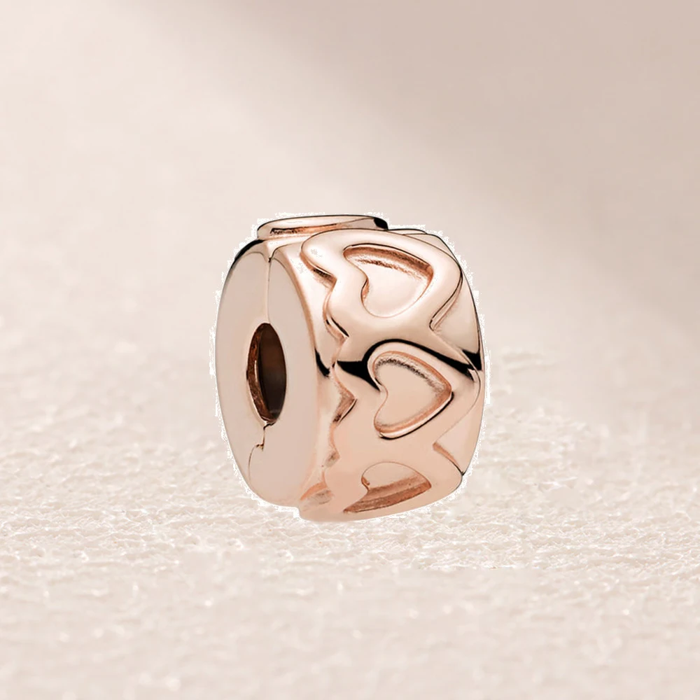 

781978 ROSE ROW OF HEARTS CLIP