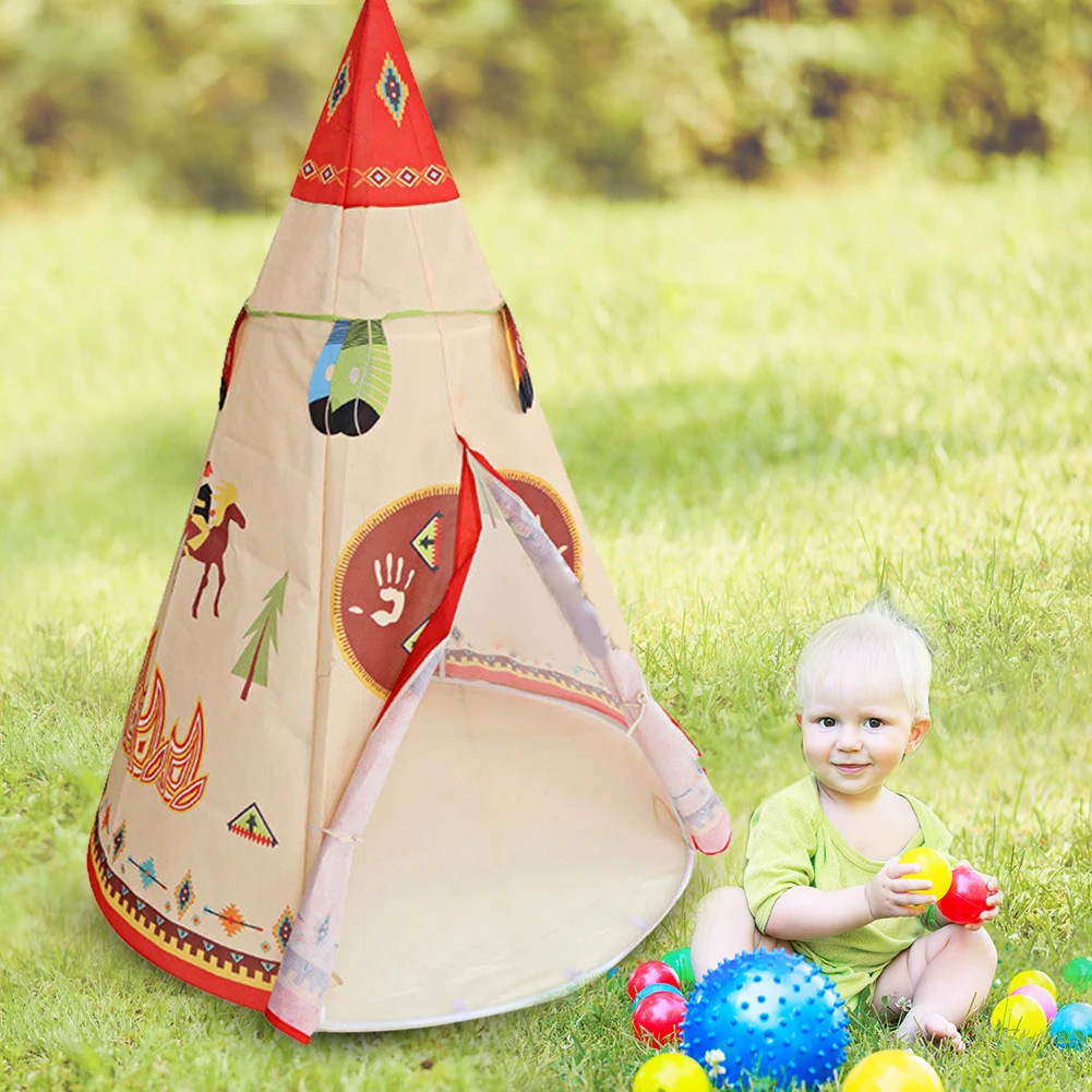 

Портативный треугольный индийский детский Wigwam, Детская домашняя палатка, игрушка, игровой домик, большая детская комната, декор для детей