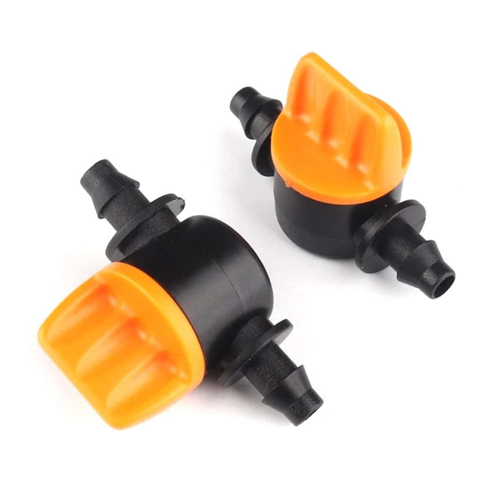 

10pcs/lot 4/7mm Hose Mini Valve Garden Drip Irrigation Fittings Pipe Connectors Automatic Watering System Sprinklers Tube Joints