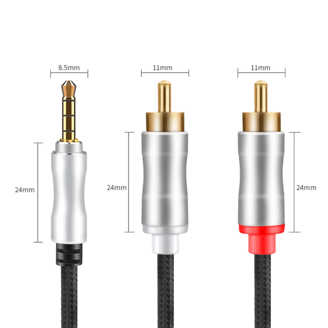 Аудиокабель RCA 2RCA на 3 5 аудиокабель с разъемом мм кабель Aux RAC 1 м 2 для телефона Edifer