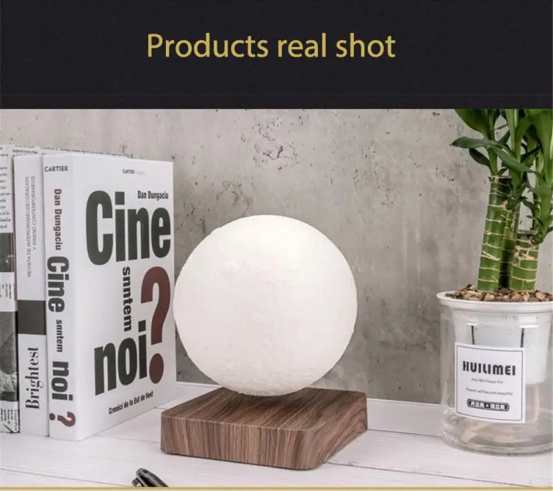 

Night Light Ball type 4-color bar whisky large 5cm ice hockey mold Rotating Led Moon Floating Lamp Magnetic Decoration Holiday
