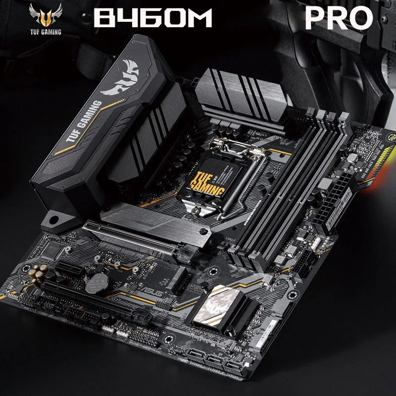 Verkaufen Marke Neue ASUS TUF GAMING B460M-PRO Schwere Schützen Motherboard Unterstützt CPU 10500/10400/10400F Intel B460/LGA 1200 M-ATX Mainboard