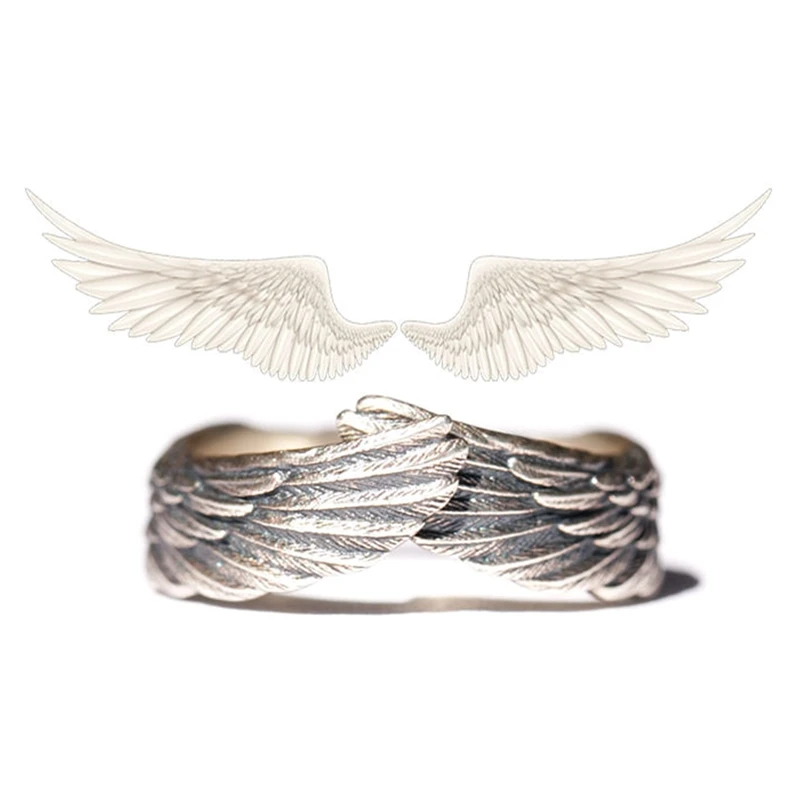 Открытое кольцо в стиле ретро панк с крыльями для ночного клуба хип-хоп Рок