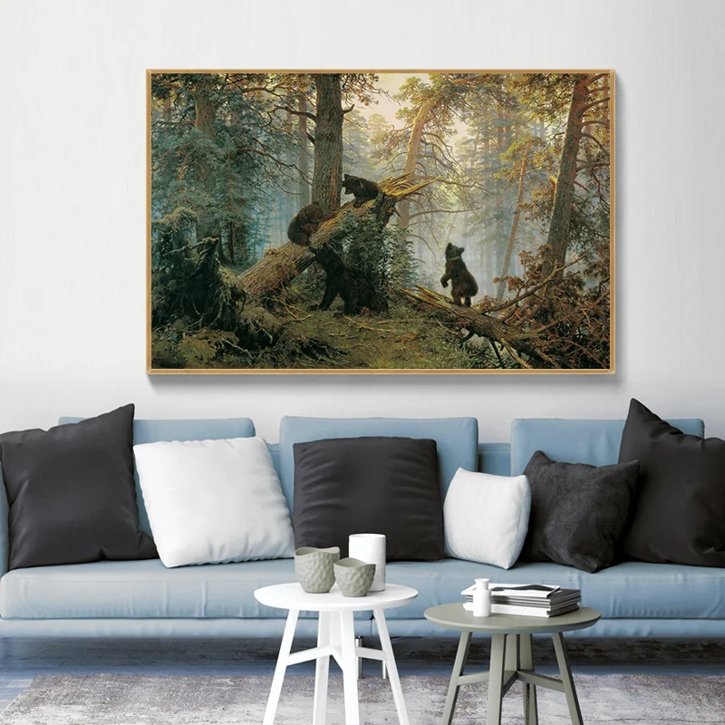 

Morning In A Pine Forest,1889giclee Print By Ivan Ivanovich Shishkin The World Famous Oil Painting On Canvas Free Shipment