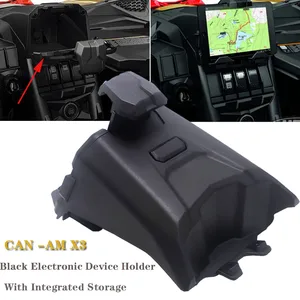 2017 2018 for can am maverick x3 models black electronic device holder with integrated storage free global shipping