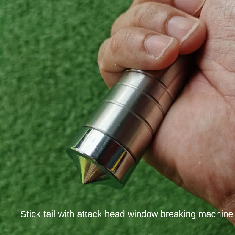 

TT stainless steel three section solid rod body retractable anti wolf tool