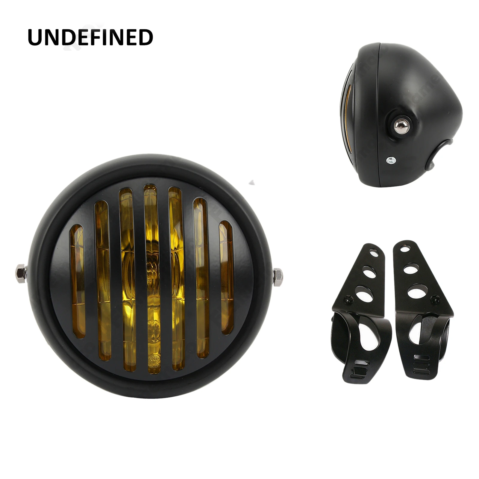 Фары головного света для мотоцикла 6 1/2 дюйма черные фары на гриль в стиле ретро