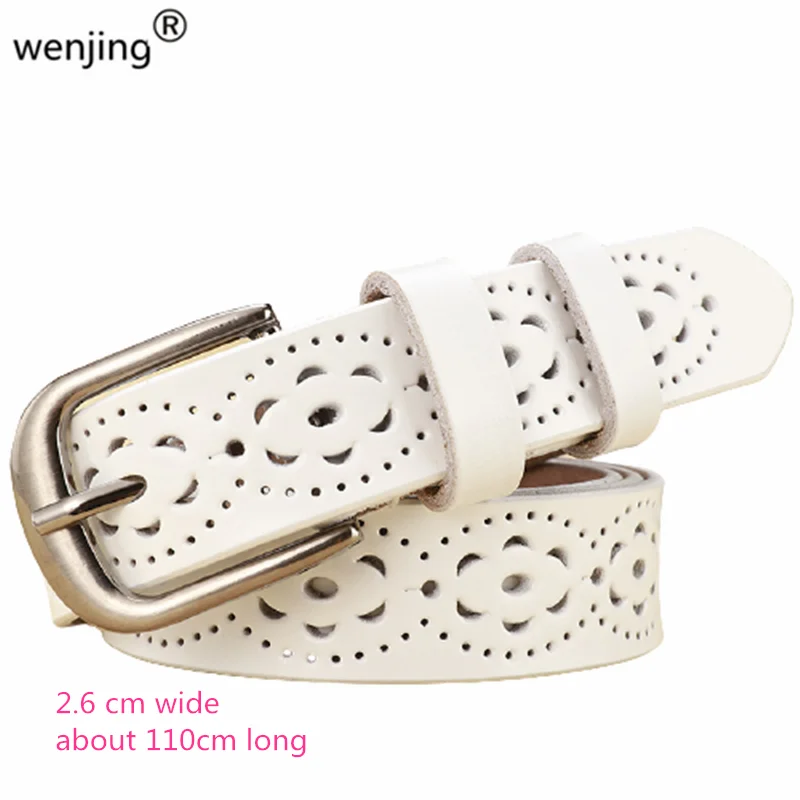 

2020 Women fashion leather belt with Hollow pin buckle cowhide genuine leather beltS